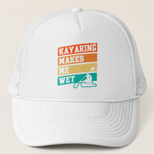 Funny Kayak Lover Kayaking Retro River Kayaker  Trucker Hat