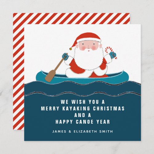 Funny Kayaking Canoe Christmas Cards