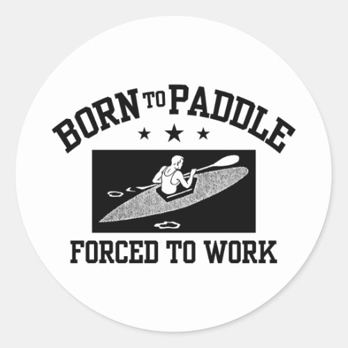 Funny Kayaking Classic Round Sticker