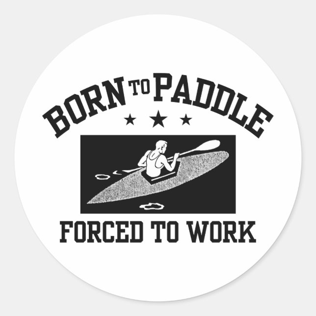 Funny Kayaking Classic Round Sticker (Front)