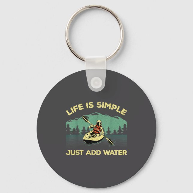 Funny Kayaking Design For Men Women Paddling Canoe Keychain (Front)