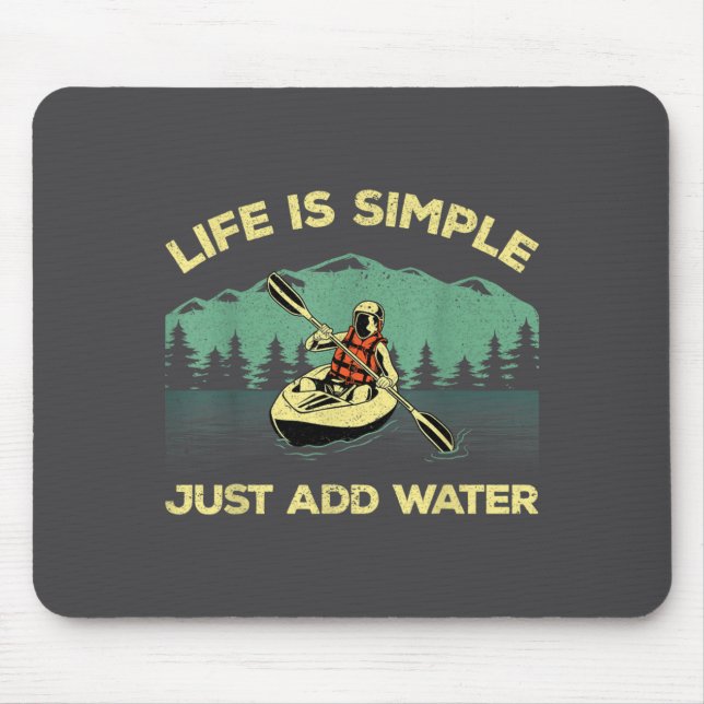 Funny Kayaking Design For Men Women Paddling Canoe Mouse Pad (Front)