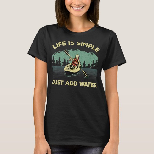 Funny Kayaking Design For Men Women Paddling Canoe T-Shirt (Front)