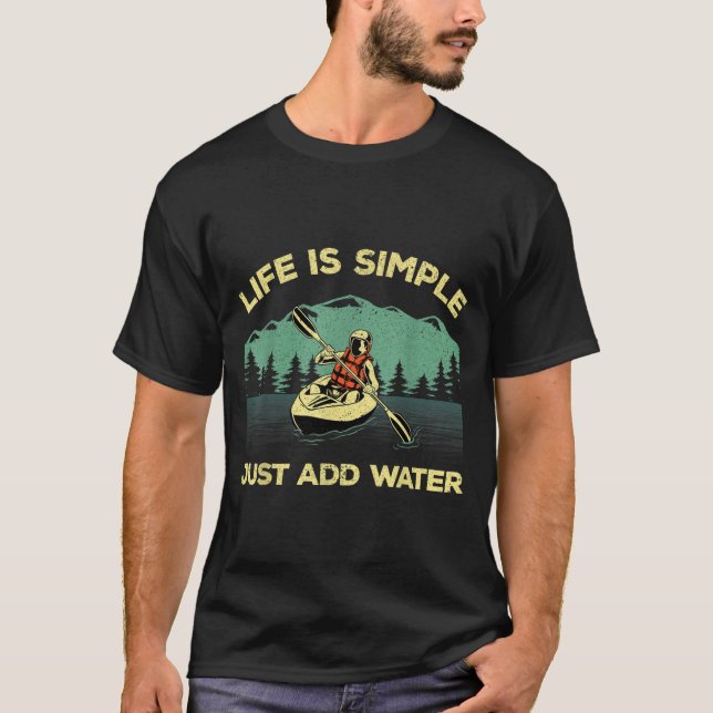 Funny Kayaking Design For Men Women Paddling Canoe T-Shirt (Front)