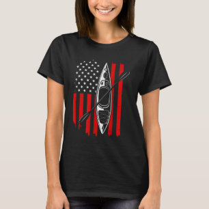 Funny Kayaking Gift For Men Women Cool American Fl T-Shirt
