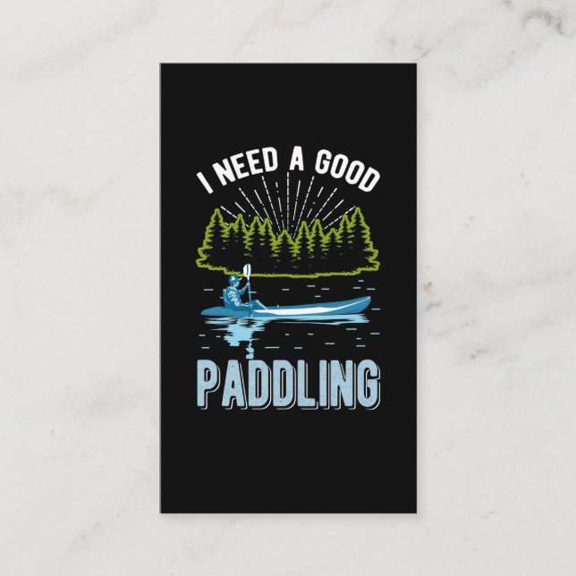 Funny Kayaking Humor Paddling Kayak Jokes Business Card (Front)