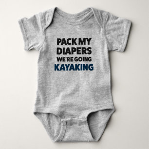 Funny Kayaking Jersey Bodysuit for Baby