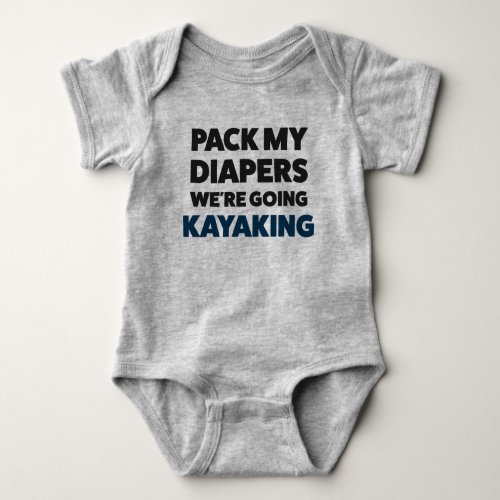 Funny Kayaking Jersey Bodysuit for Baby