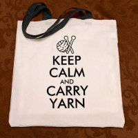 Funny Keep Calm and Carry Yarn Knitting or Crochet