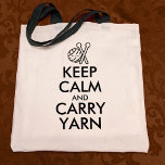 Funny Keep Calm And Carry Yarn Knitting Or Crochet Tote Bag at Zazzle