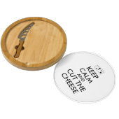 Funny Keep Calm and Cut the Cheese Lovers Swiss Cheese Platter (Opened)