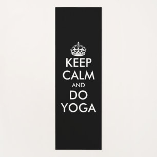 Funny keep calm and do yoga black yoga mat