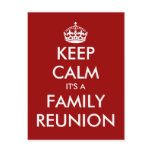 Funny keep calm family reunion postcards Funny keep calm family reunion postcards