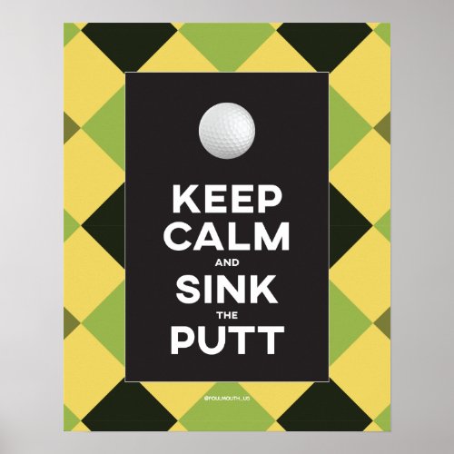 Funny Keep Calm Golf Poster