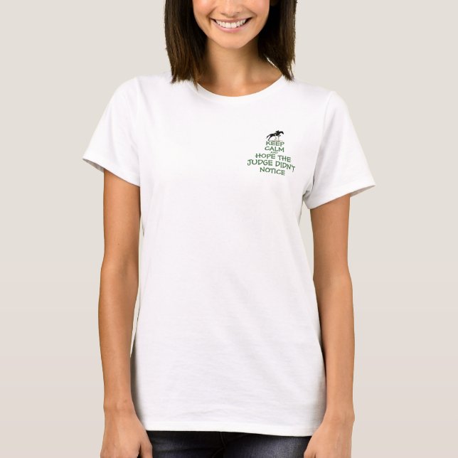 Funny Keep Calm Horse Fleece Zip Jogger T-Shirt (Front)