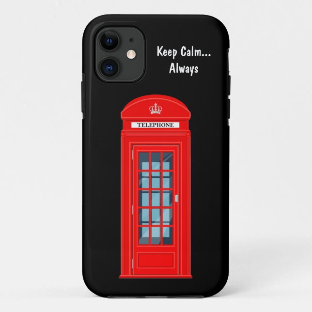 Funny Keep Calm London Phone Booth Case-Mate iPhone Case (Back)