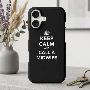 Funny Keep Calm Midwife Doula Humor iPhone 17 Case