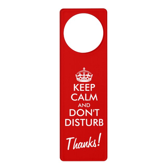 Funny Keep Calm please do not disturb door hangers (Front)