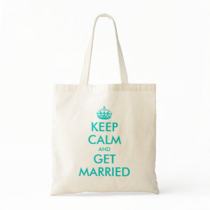 Funny Keep Calm wedding tote bag for bridesmaid
