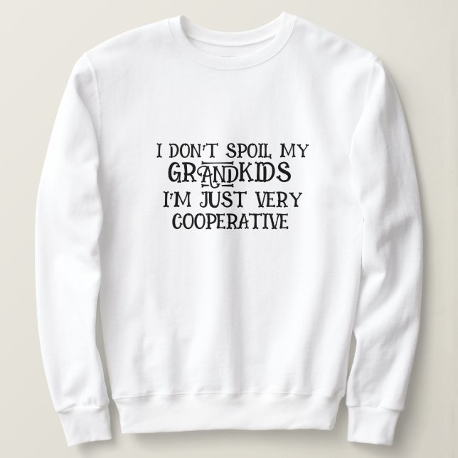 Funny Keep Grandkids in Line Grandma Sweatshirt (Design Front)