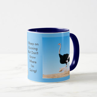 Funny Keep on Running Ostrich Photo Mug