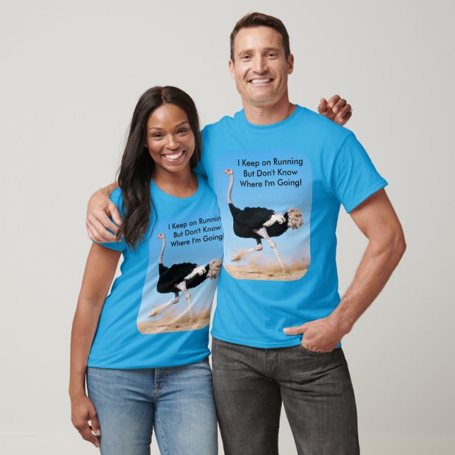 Funny Keep on Running Ostrich Photo Unisex T-Shirt (Unisex)