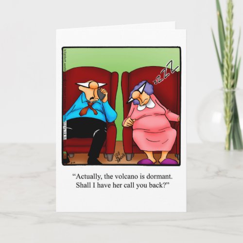 Funny Keeping In Touch Blank Greeting Card