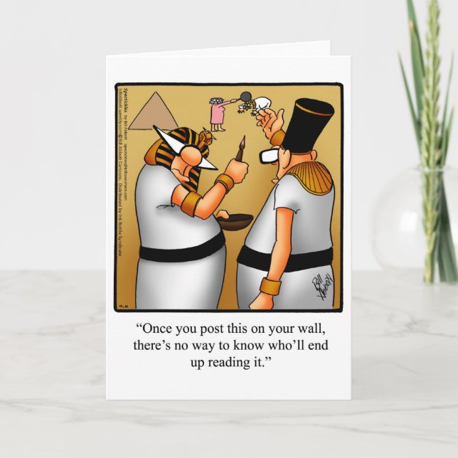 Funny Keeping In Touch Blank Greeting Card (Front)