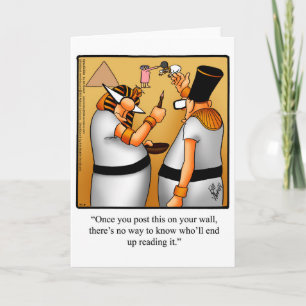 Funny Keeping In Touch Blank Greeting Card