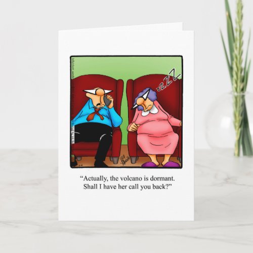 Funny Keeping In Touch Humor Blank Greeting Card