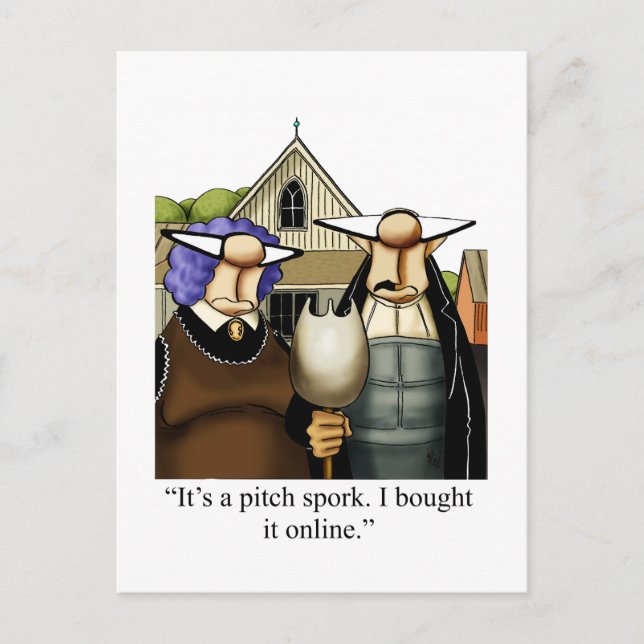 Funny Keeping In Touch Humor Postcard (Front)