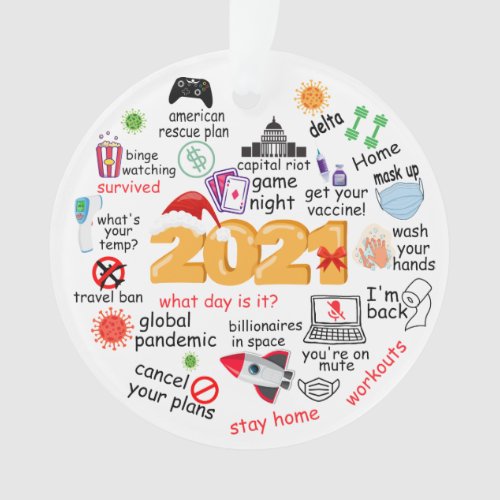 Funny Keepsake 2021 a Year to Remember Ornament