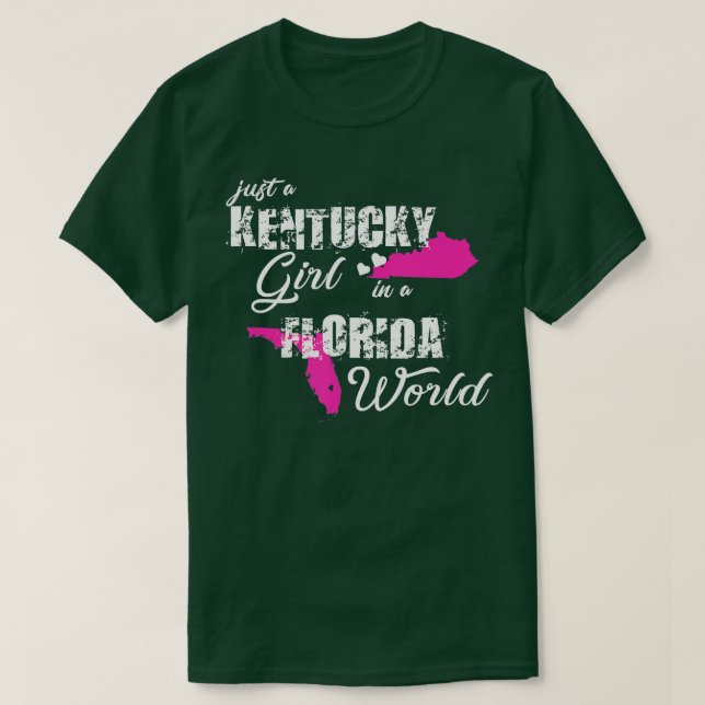 Funny Kentucky Shirts Just a Kentucky girl in a Fl (Design Front)