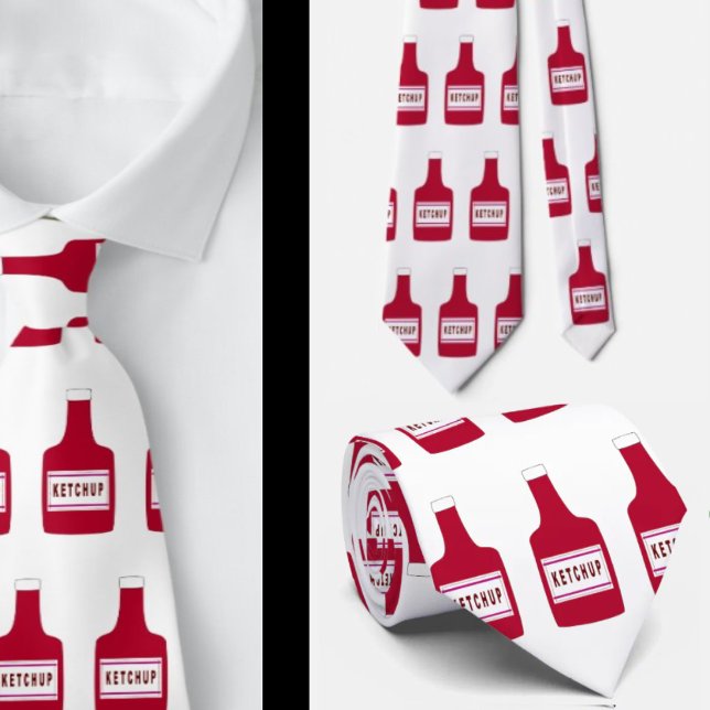 Funny Ketchup Catsup Gag Gift Neck Tie Necktie (Creator Uploaded)