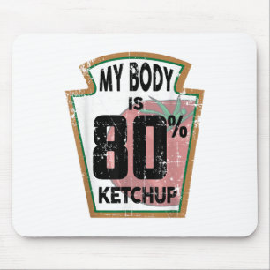 Funny Ketchup Lover Themed Tomato Sauce Foodie Jok Mouse Pad