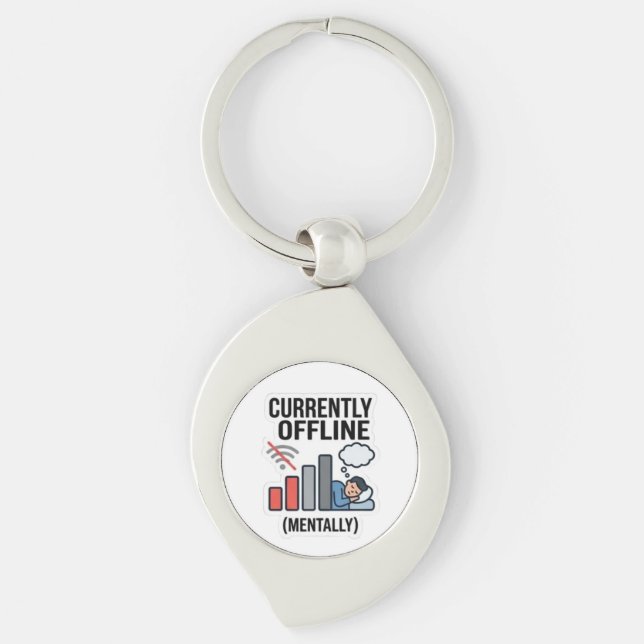 Funny Key Chain | Digital Detox Humor  (Front)