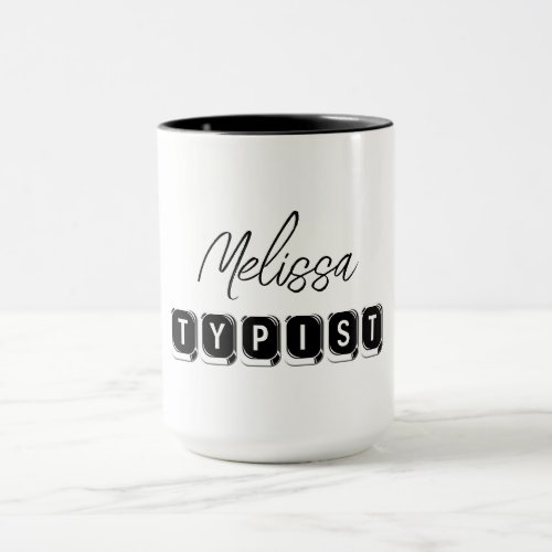 Funny Keyboard Typography Profession Typist  Mug