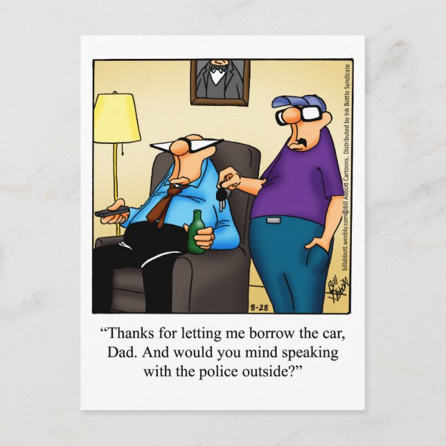 Funny "Keys To The Car" Postcard "Spectickles" (Front)