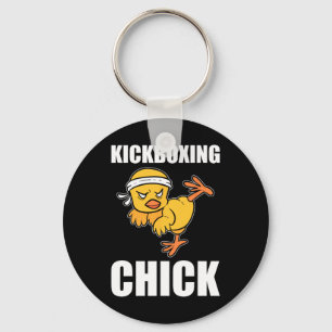 Funny Kickboxing Chick Kickboxing Instructor Keychain