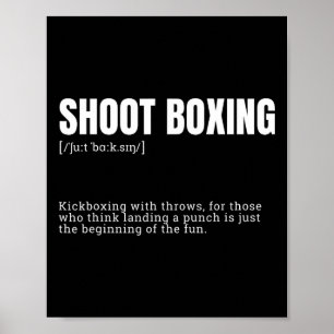 Funny Kickboxing Enthusiast Dictionary Definition Poster