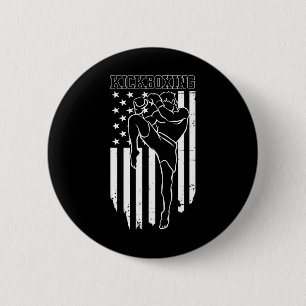 Funny Kickboxing For Men Women Kickboxer Workout E Button