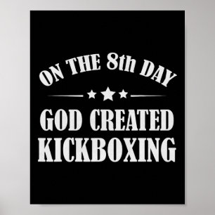 Funny Kickboxing Gift Bible Martial Arts Kick Boxi Poster