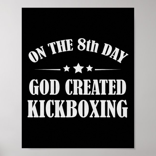 Funny Kickboxing Gift Bible Martial Arts Kick Boxi Poster (Front)