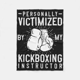 Funny Kickboxing Gift For Kickboxer Workout Cl Box Fleece Blanket