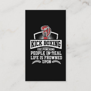 Funny Kickboxing Gift for Rude Martial Arts Boxer Business Card