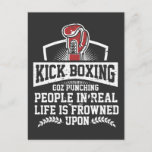 Funny Kickboxing Gift for Rude Martial Arts Boxer Postcard