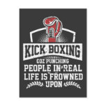 Funny Kickboxing Gift for Rude Martial Arts Boxer Postcard Funny Kickboxing Gift for Rude Martial Arts Boxer Postcard