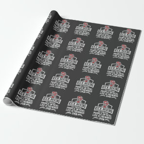 Funny Kickboxing Gift for Rude Martial Arts Boxer Wrapping Paper
