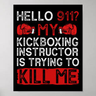 Funny Kickboxing Kickboxer Kickbox Poster