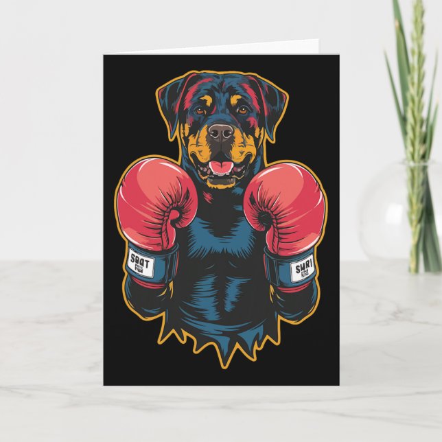 Funny Kickboxing Or Boxing Boxer Labrador Retrieve Card (Front)